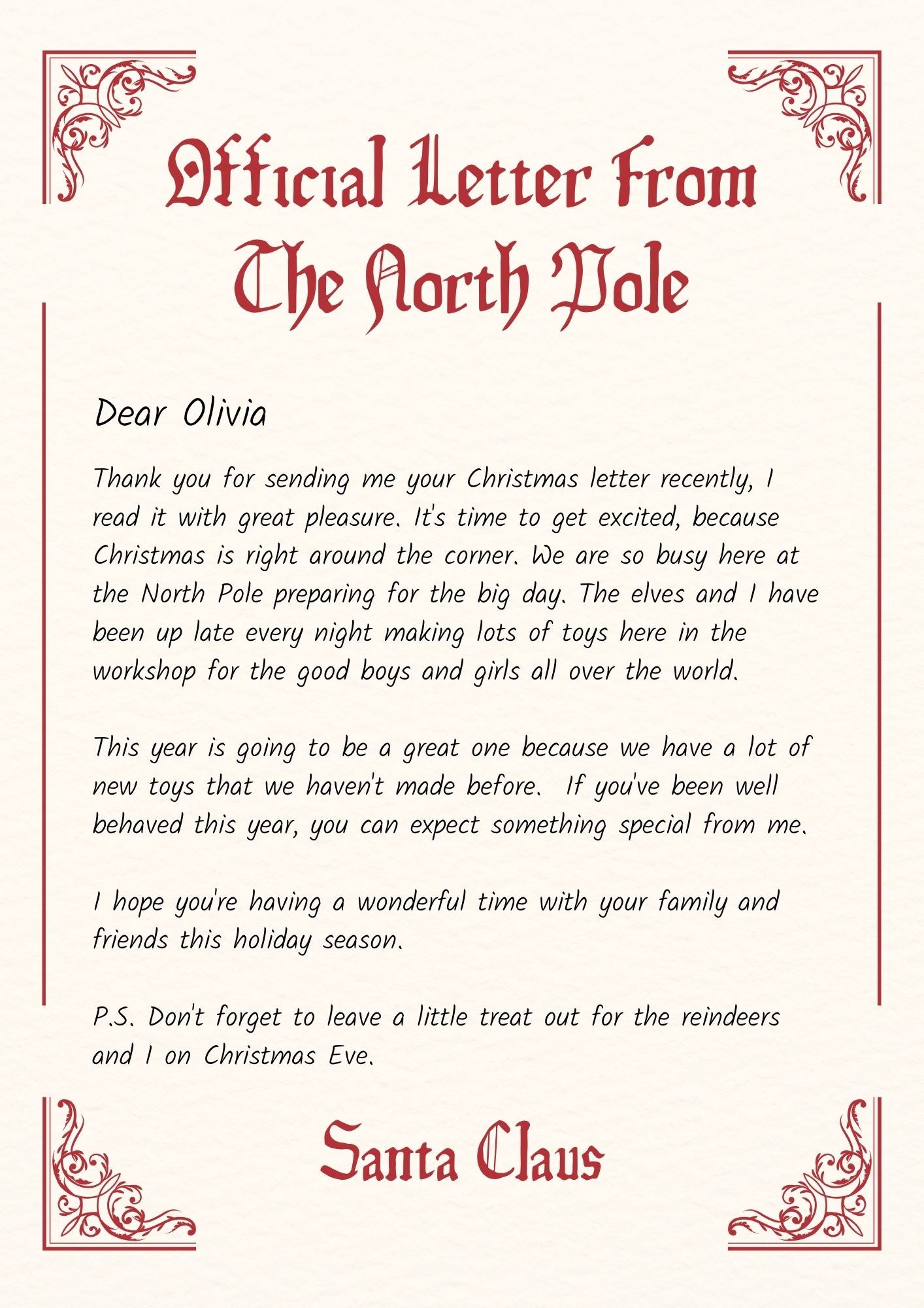 Letter From Santa