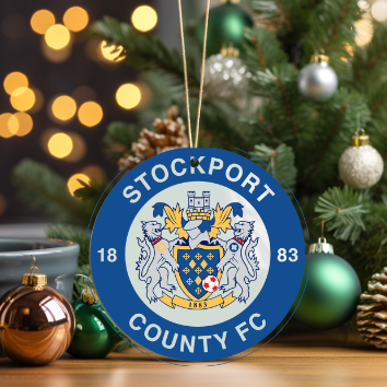 Your Football Team on a Ceramic Bauble – Personalised Christmas Decoration