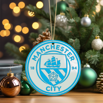 Your Football Team on a Ceramic Bauble – Personalised Christmas Decoration